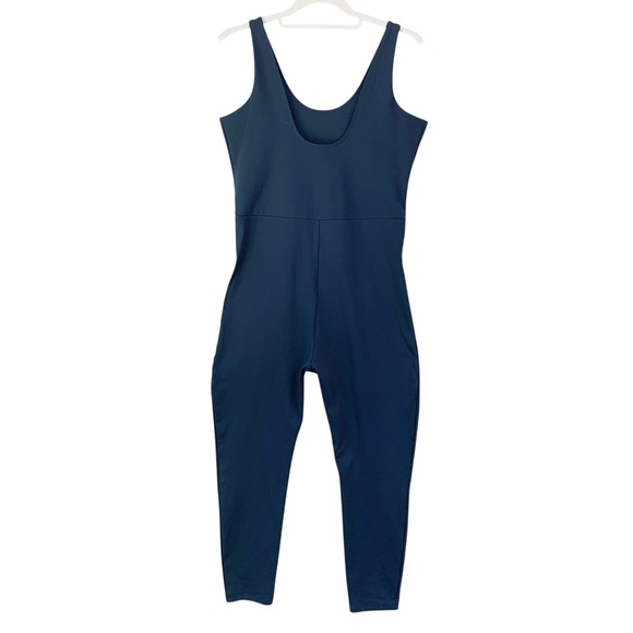 Girlfriend Collective Scoop Back Unitard Jumpsuit Midnight Blue Sz XL - Picture 4 of 10